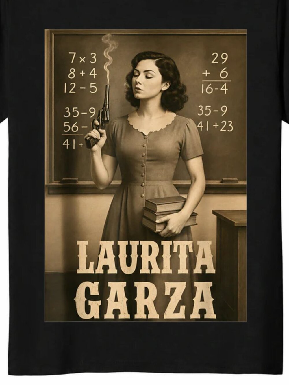 Laurita Garza Vintage Western Teacher Scene T-Shirt - Picture 2 of 5